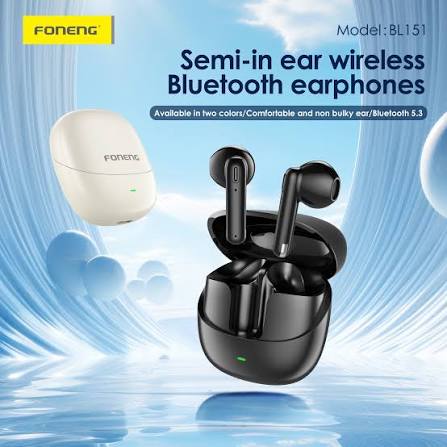 Foneng BL130 TWS Wireless Earphones_ deep bass, Smart Touch, Long Battery Life(Black)