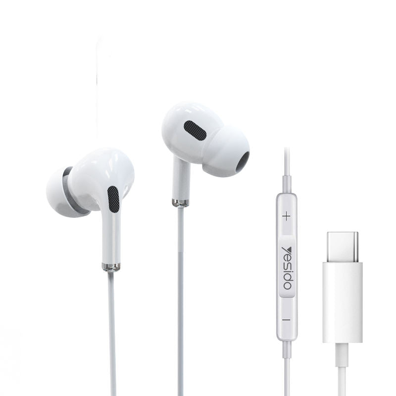 Yesido YH35 Type-C Earphones – Deep Bass, Noise-Isolating Wired Headset