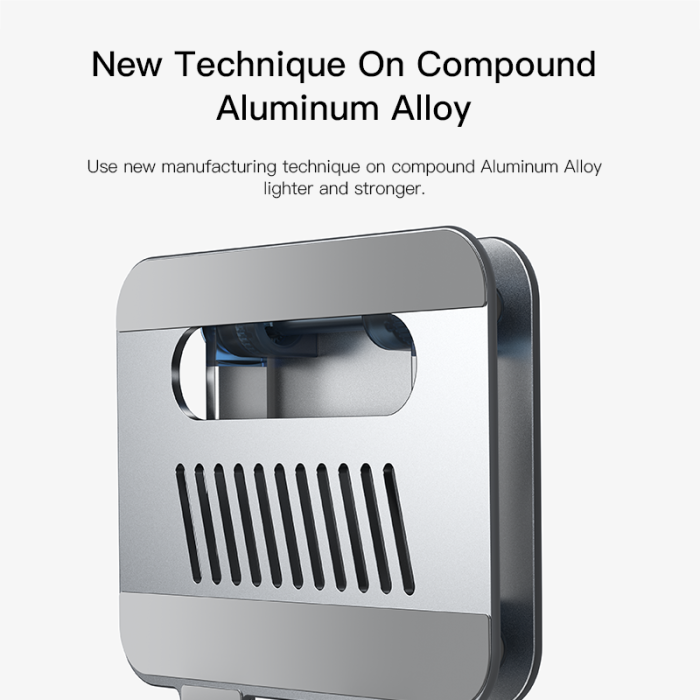 LP04 Aluminum Alloy Multi-Angle Laptop Stand – Foldable, Portable & Heat-Dissipating Holder