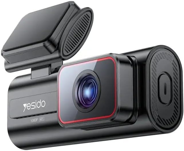 Yesido 1080P HD Car Dash Cam with WiFi | Wide Angle | Power-Off Video Save | 30fps Driving Recorder