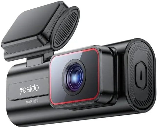 Yesido 1080P HD Car Dash Cam with WiFi | Wide Angle | Power-Off Video Save | 30fps Driving Recorder