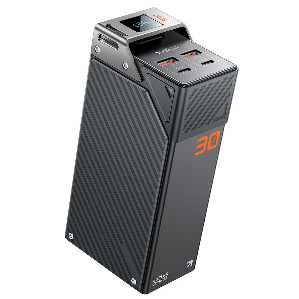 YP62 30000mAh Power Bank | 20W PD + 22.5W SCP Fast Charging | Multi-Port High-Speed Portable Charger | HD Display
