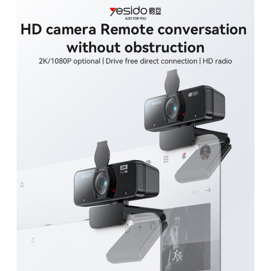 KM13 1080P USB Webcam with 360° Rotation & Built-in Microphone