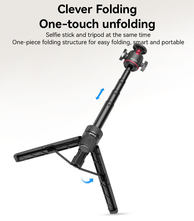 Yesido SF26 Extendable 5-Section Tripod Stand with Ball Head & Cold Shoe Mount