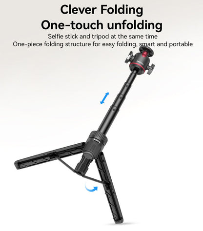 Yesido SF26 Extendable 5-Section Tripod Stand with Ball Head & Cold Shoe Mount