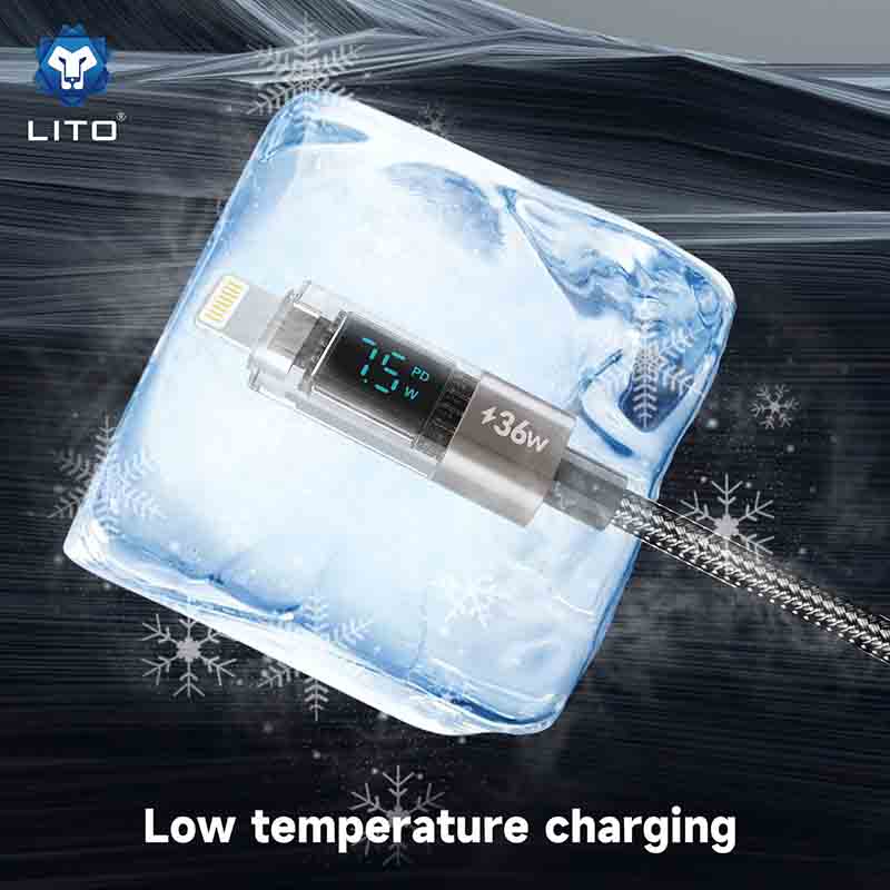 LITO LD09 PD 100W Fast Charging Cable – Type-C Power Delivery with LED Watt Display