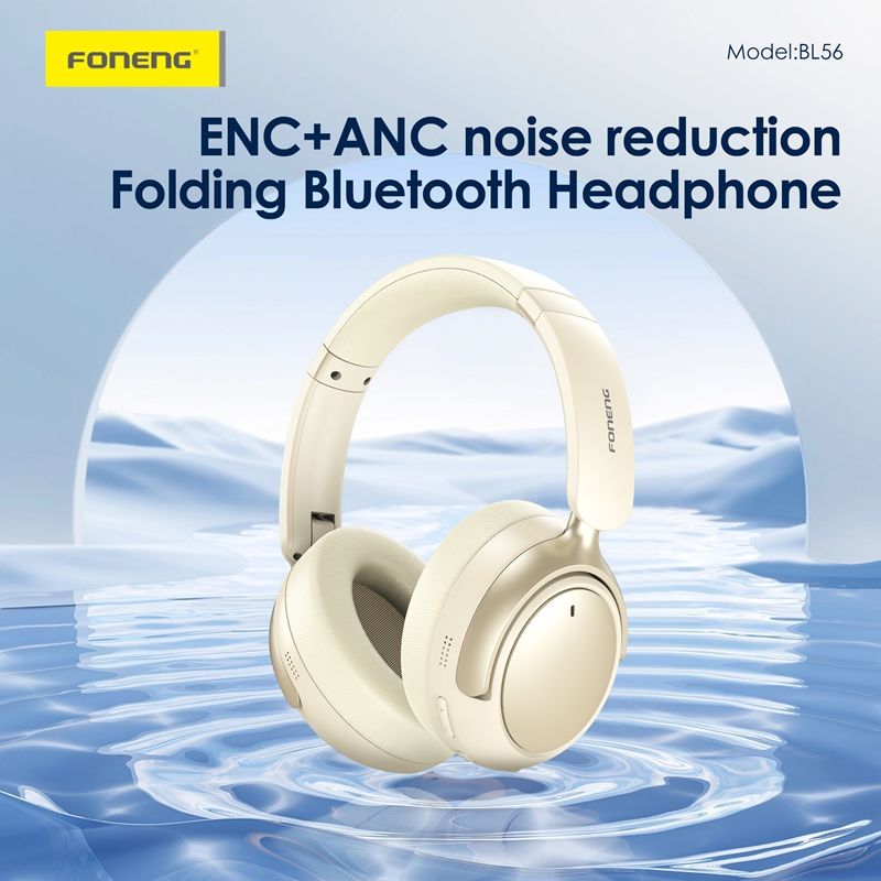 FONENG BL56 ANC+ENC Wireless Headphones – Foldable Over-Ear Headset