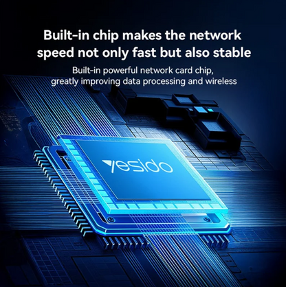 Yesido WiFi4 150Mbps Wireless USB Dongle with External Antenna – High-Speed WiFi Adapter