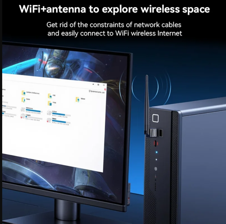 Yesido WiFi4 150Mbps Wireless USB Dongle with External Antenna – High-Speed WiFi Adapter